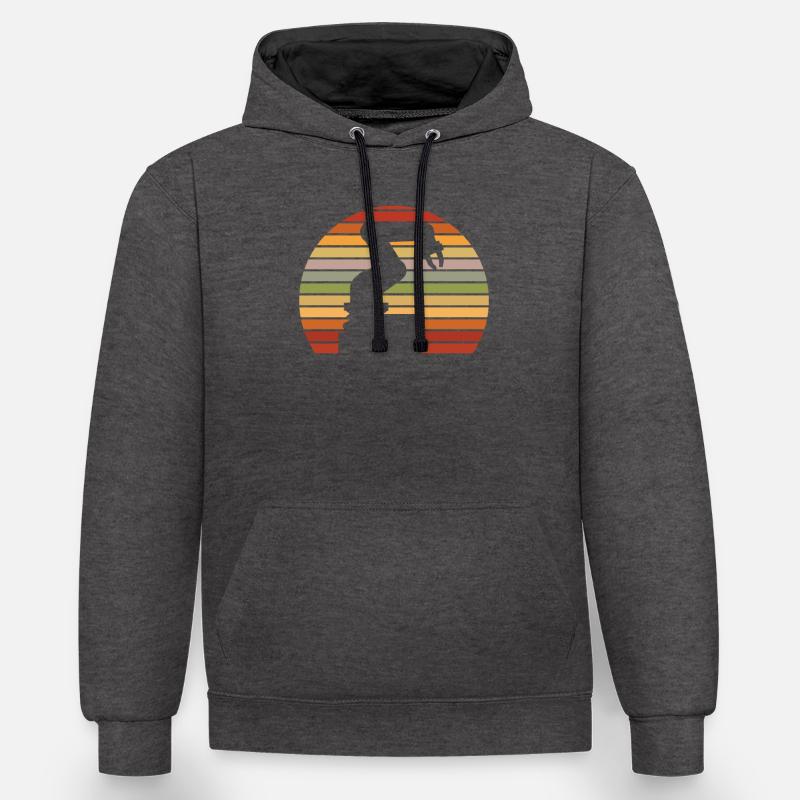 Programmeur de robots robotiques - Sweat à capuche contrasté - anthracite/noir