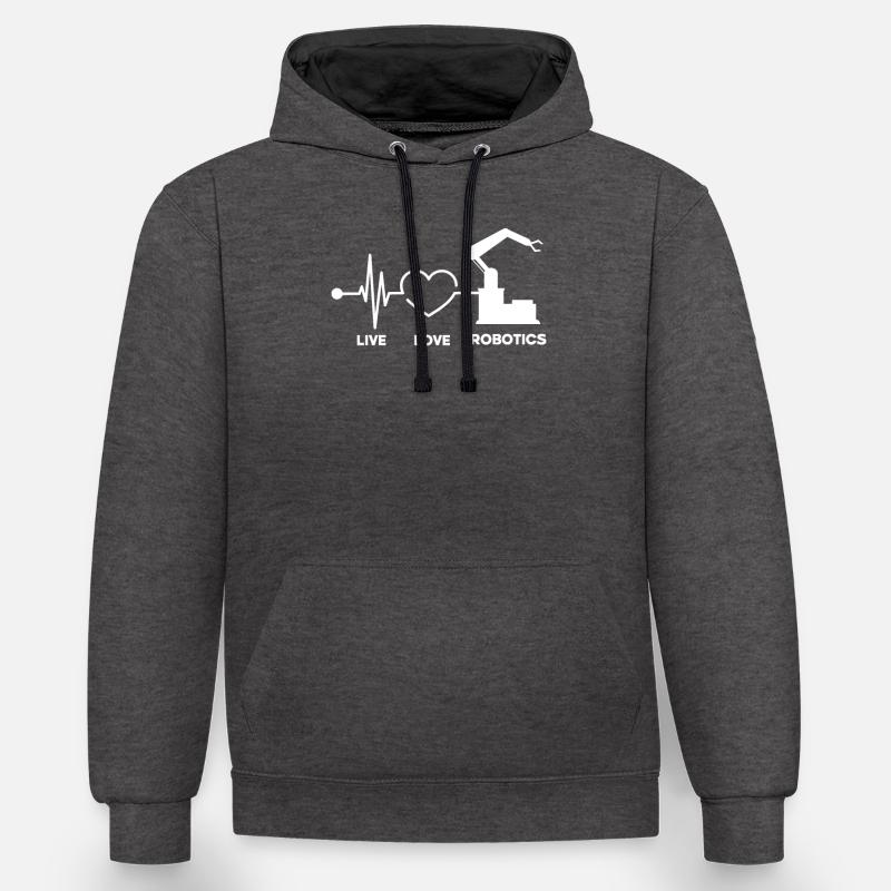 Robotics Robot Programmer - Contrast hoodie - charcoal/black