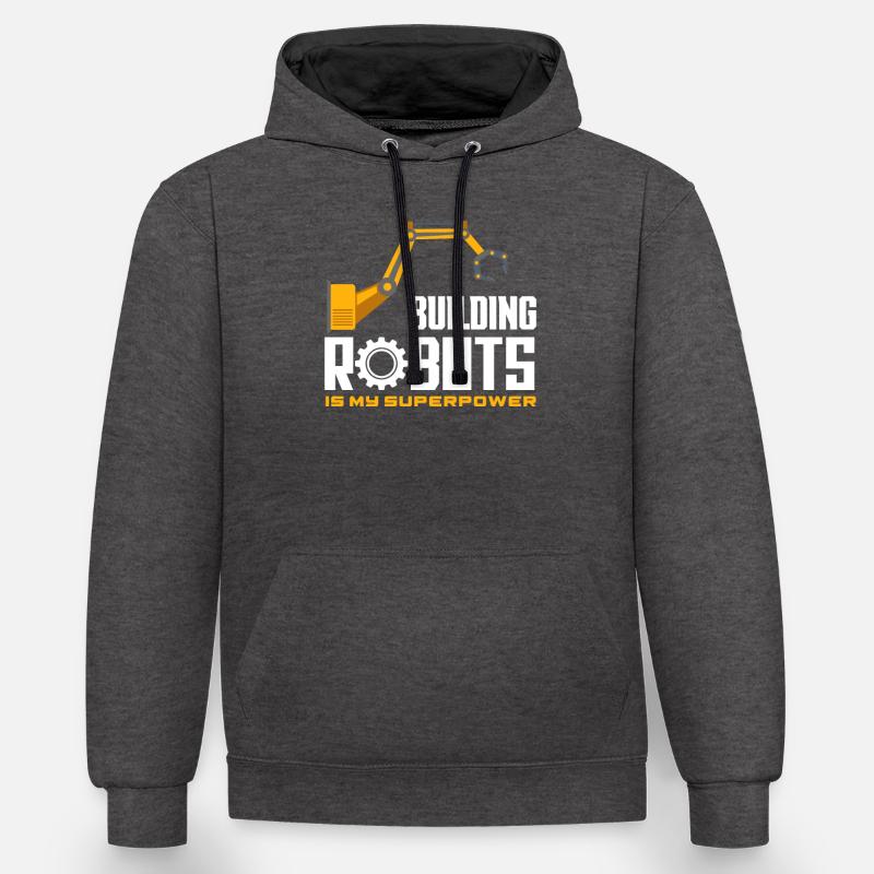 Robotics Robot Programmer - Contrast hoodie - charcoal/black