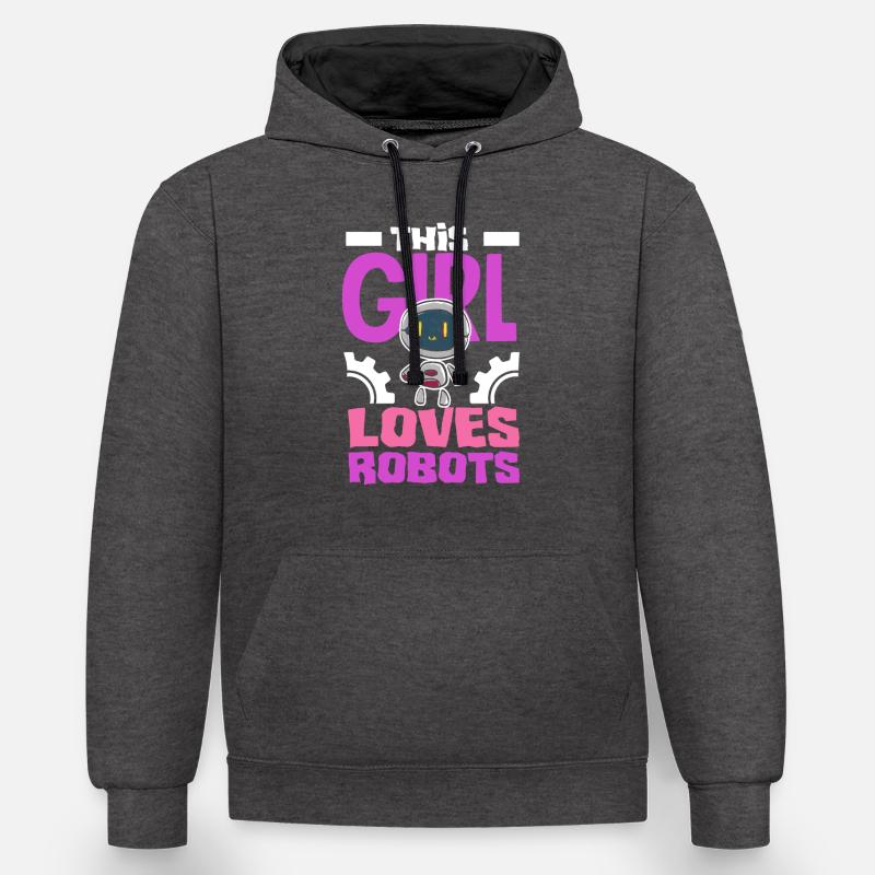 Robotics Robot Programmer - Contrast hoodie - charcoal/black