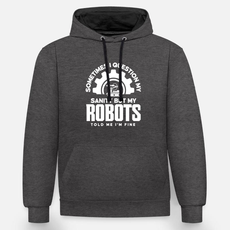 Robotics Robot Programmer - Contrast hoodie - charcoal/black