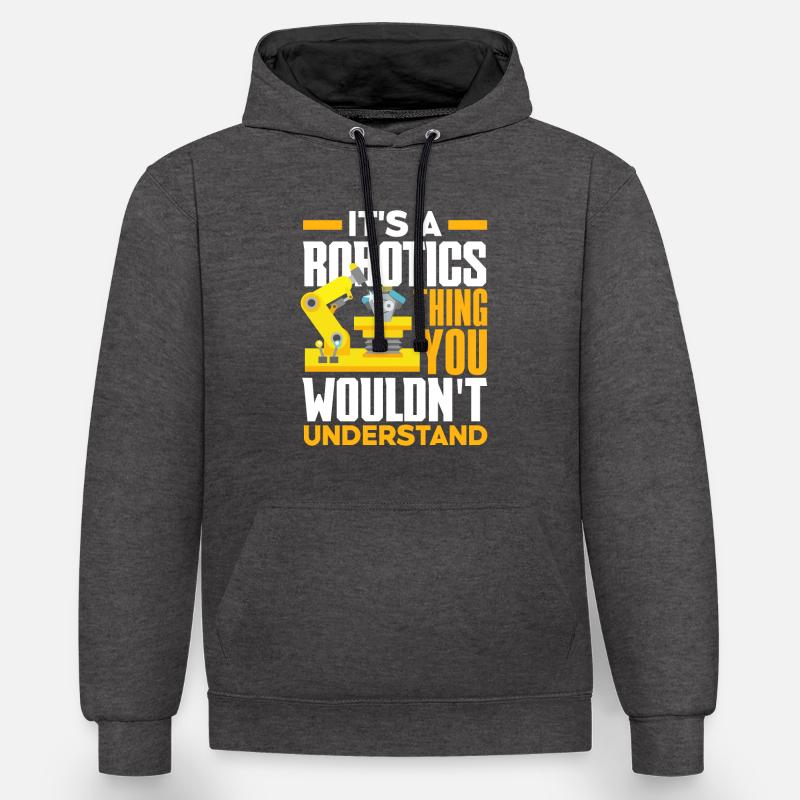 Robotics Robot Programmer - Contrast hoodie - charcoal/black