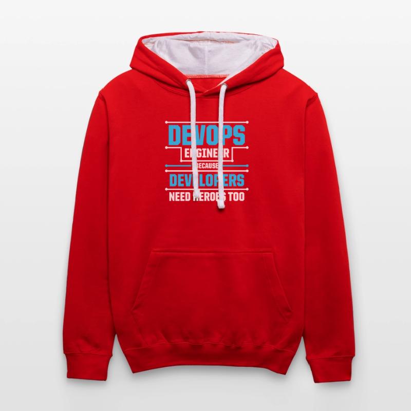 Sys-Admin Developer Devops Engineer Contrast hoodie
