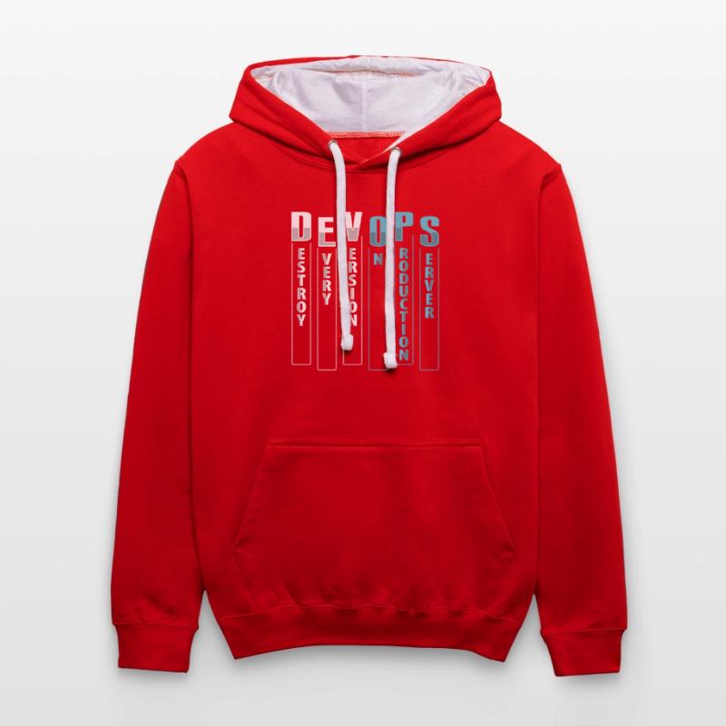 Devops Sys-Admin Developer Contrast hoodie