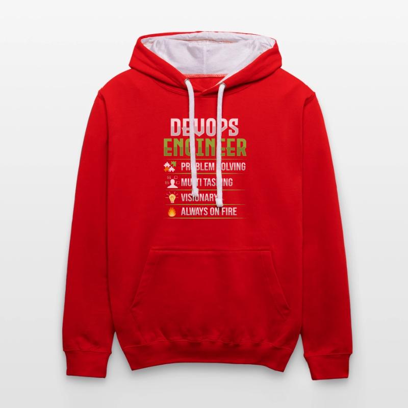 Devops Sys-Admin Developer Contrast hoodie