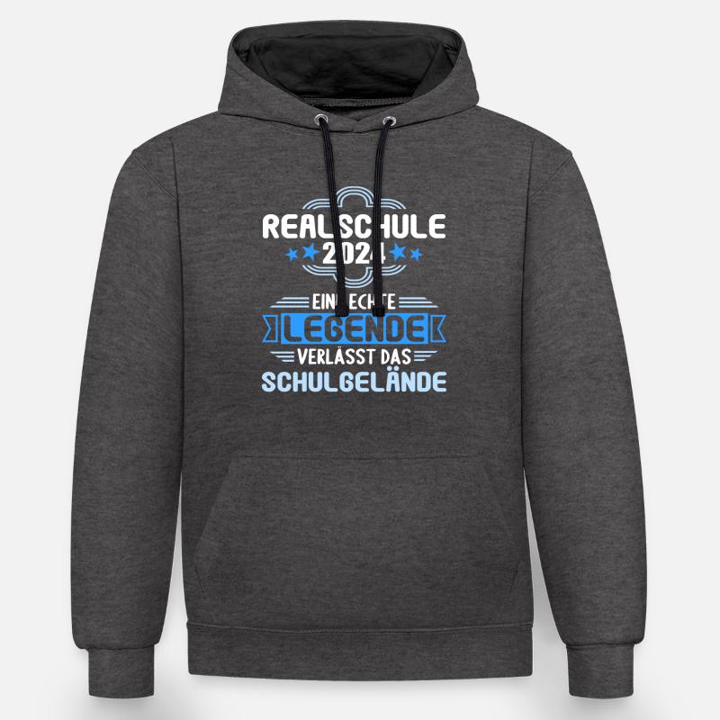 Lycée Jeunes Filles Lycée 2024 - Sweat à capuche contrasté - anthracite/noir