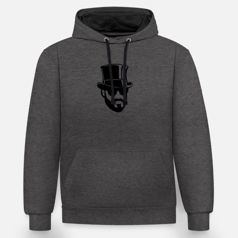 Junggesellenabschied - Sweat à capuche contrasté - anthracite/noir