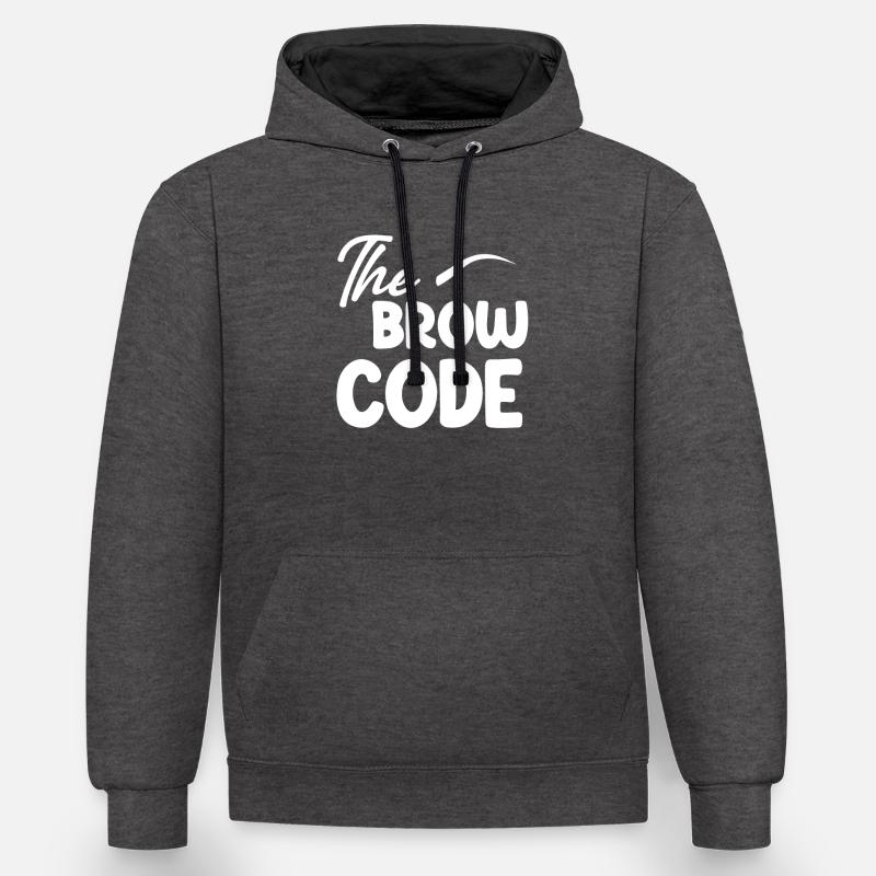 L’esthéticienne sourcilière code sourcils - Sweat à capuche contrasté - anthracite/noir