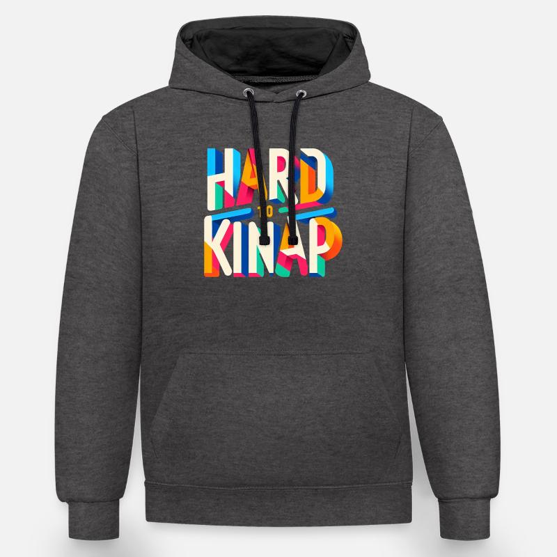 Difficile à kidnapper 4 - Sweat à capuche contrasté - anthracite/noir