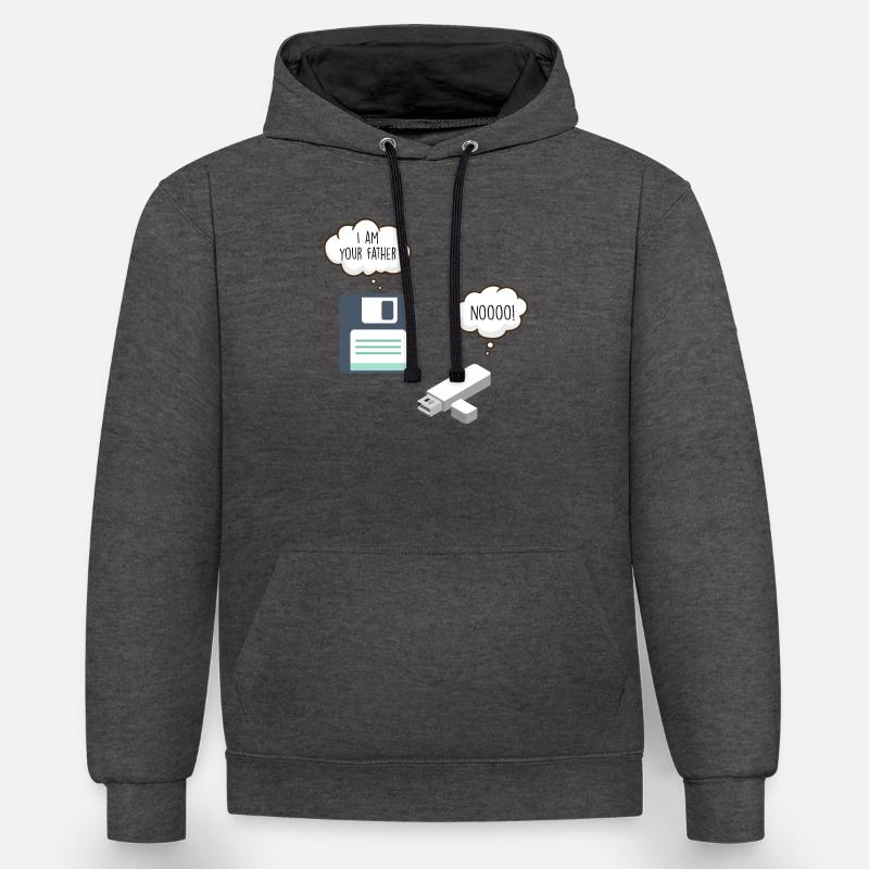 Nerd Programming Software Developer Code Geek - Sweat à capuche contrasté - anthracite/noir