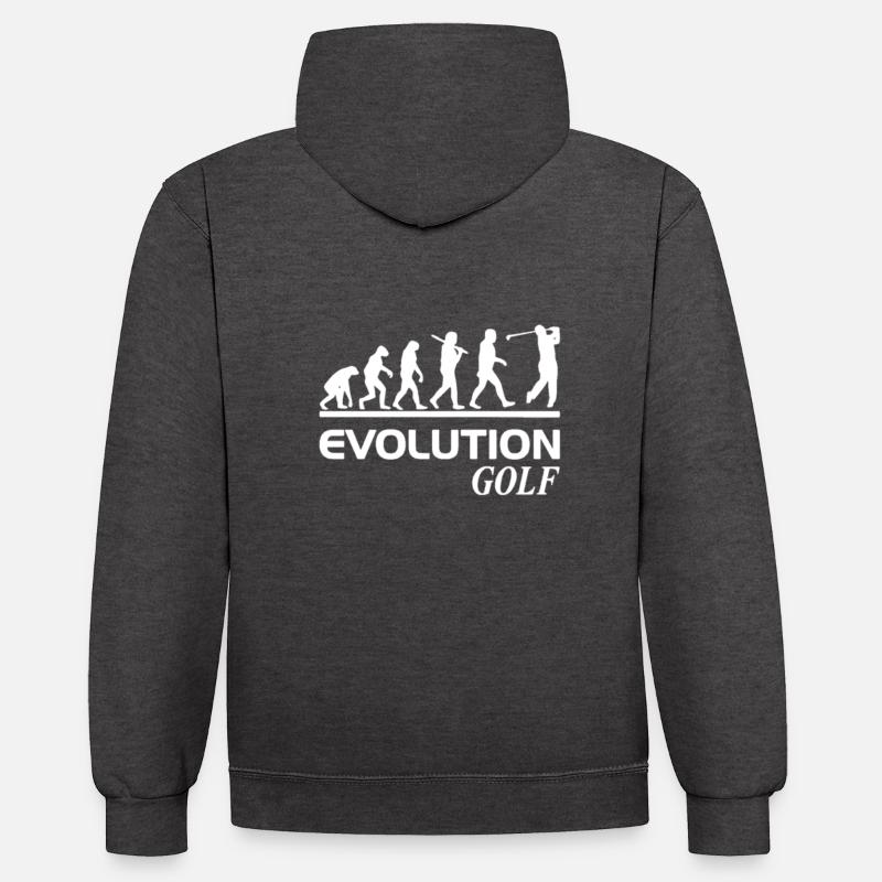 Evolution golf - Sweat à capuche contrasté - anthracite/noir