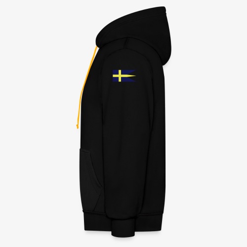 Svensk Örlogsflagga - Sverige Tretungad flagga - Kontrastluvtröja