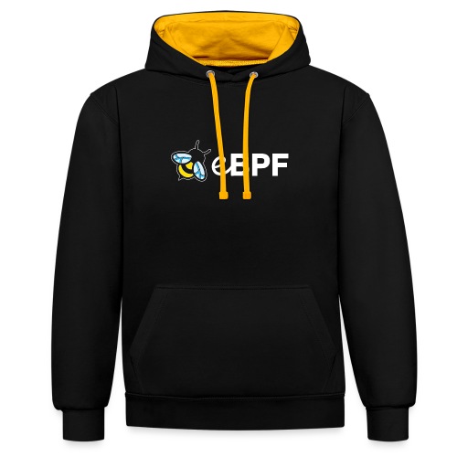 ebpf logo color on dark - Kontrast-Hoodie
