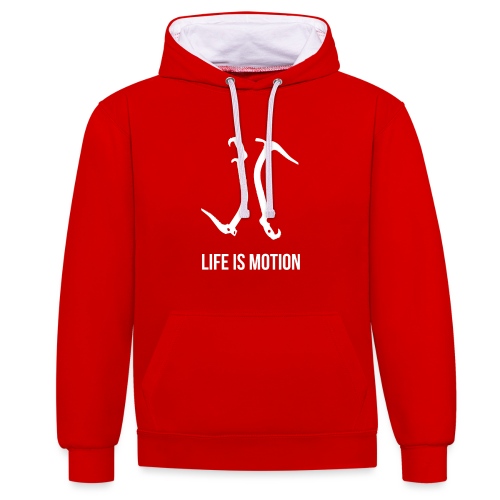 Life is motion - Contrast hoodie