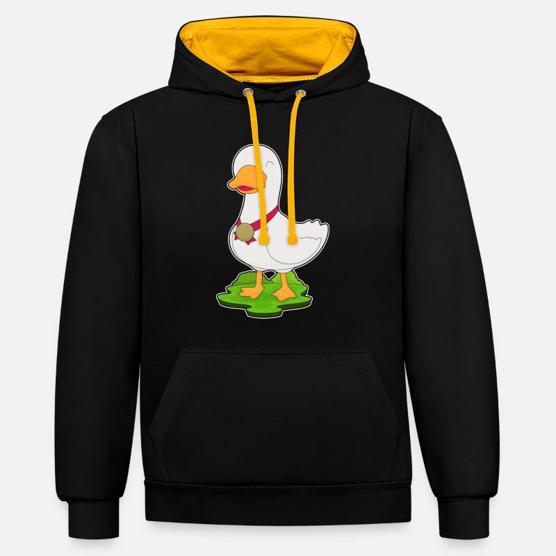 Médaille du canard - Sweat à capuche contrasté - noir/or