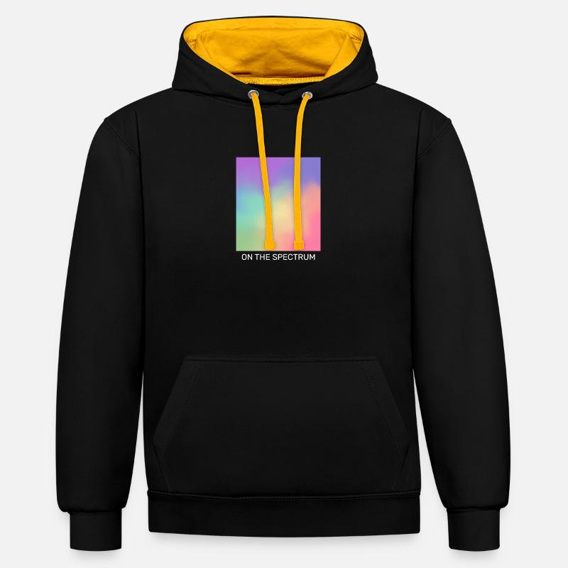 Sur le spectre - Sweat à capuche contrasté - noir/or