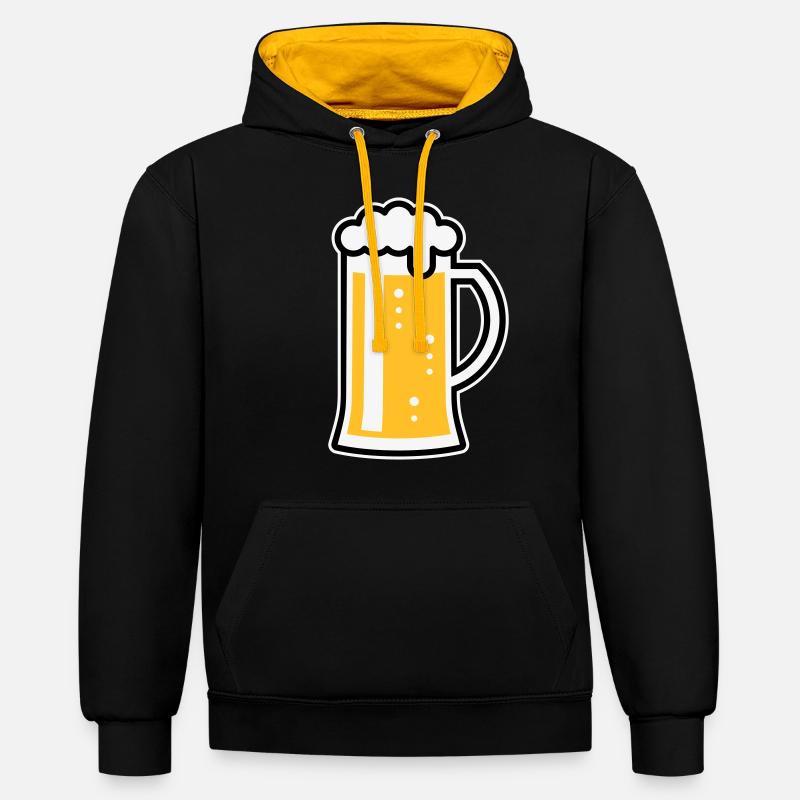 XOriginalBayrisch (R3) - Kontrast-Hoodie - Schwarz/Gold