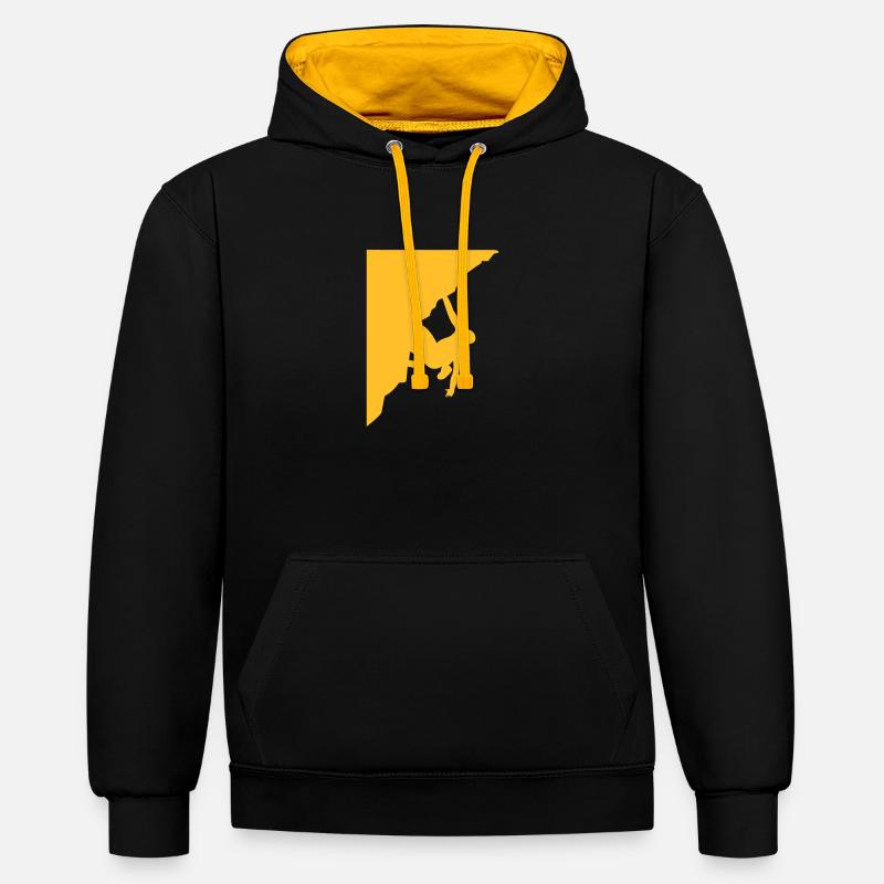 ESCALADE - Sweat à capuche contrasté - noir/or