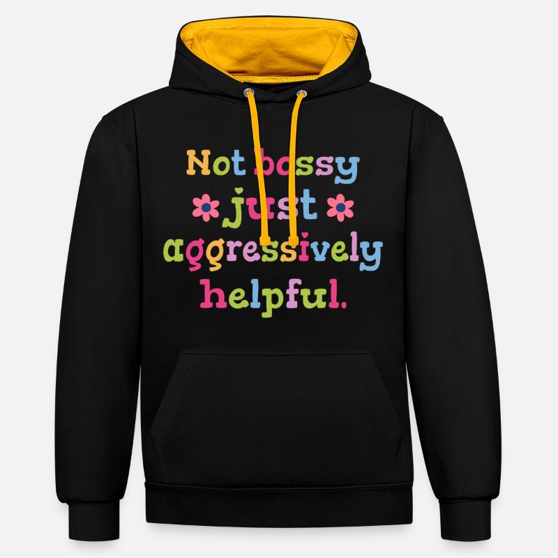 Not determining, just helpful humor - Contrast hoodie - black/gold