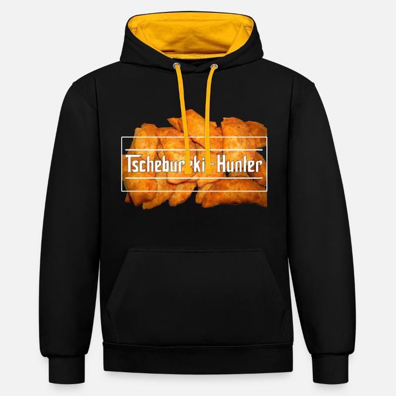 Tchbureki-Hunter - Sweat à capuche contrasté - noir/or
