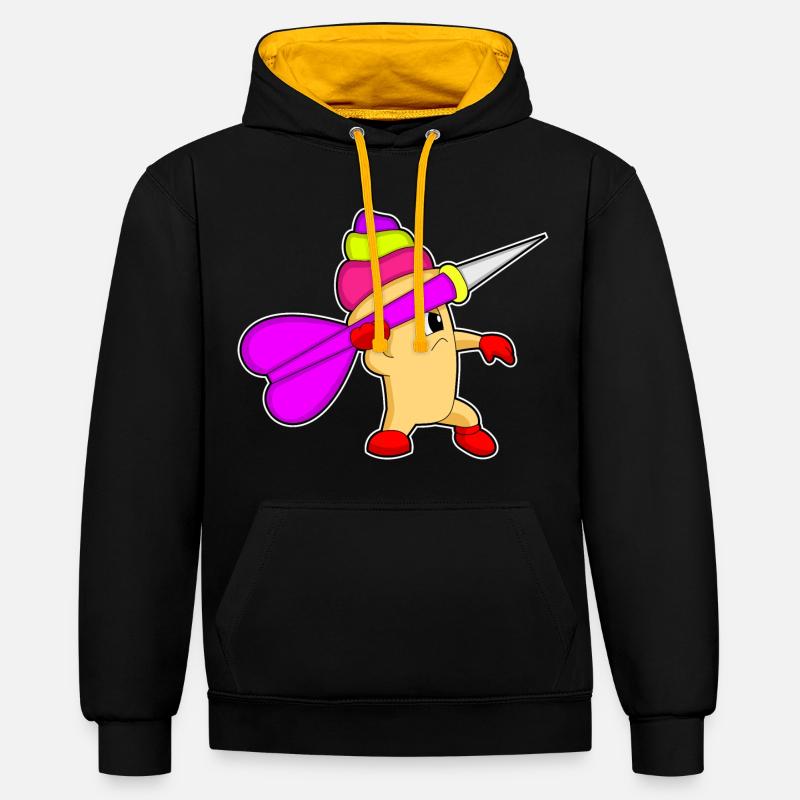 Pince à cupcakes Dartpfeil - Sweat à capuche contrasté - noir/or