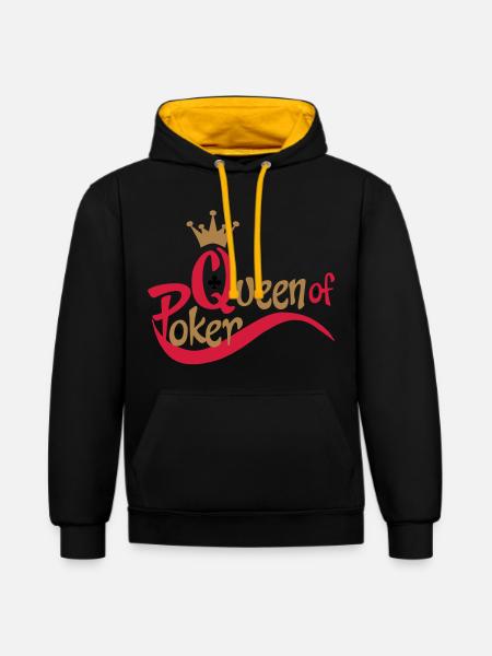 poker - Contrast hoodie - black/gold