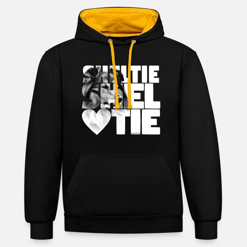 NASSU Sheltie 02 - Sweat à capuche contrasté - noir/or
