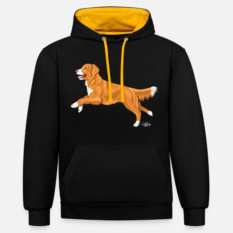 tollervain2 - Sweat à capuche contrasté - noir/or