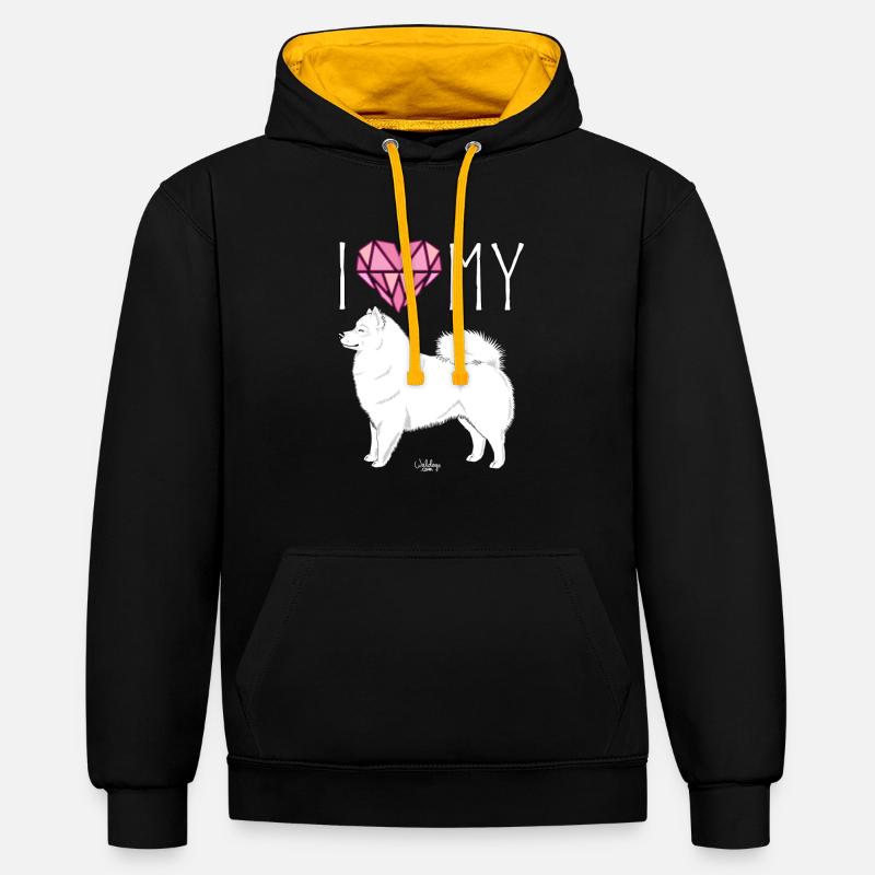 japsilovediamonds - Sweat à capuche contrasté - noir/or