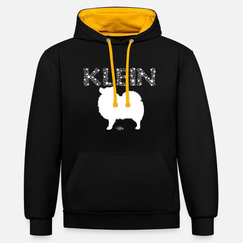 klein bling - Kontrast-Hoodie - Schwarz/Gold