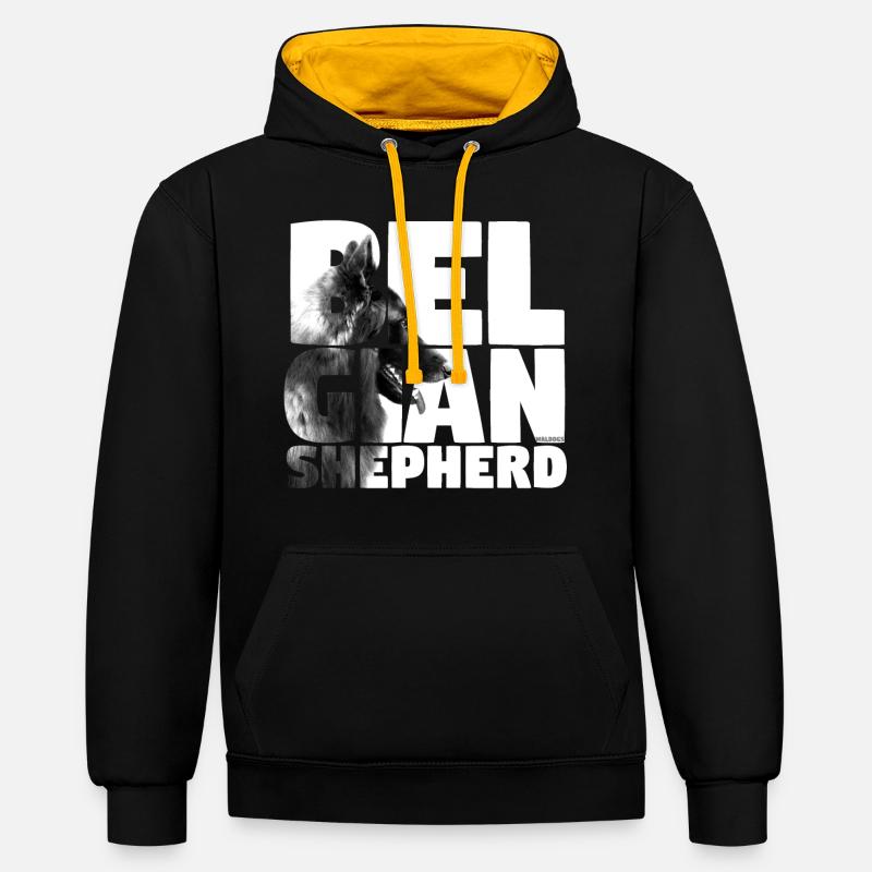 NASSU Belge 02 - Sweat à capuche contrasté - noir/or