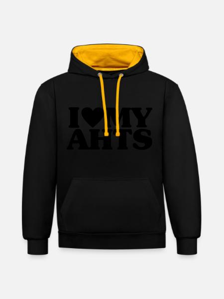 iheartmyahts - Kontrast-Hoodie - Schwarz/Gold