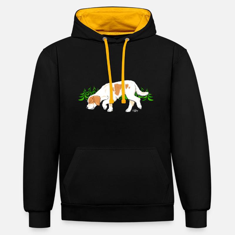 istriametsa - Sweat à capuche contrasté - noir/or