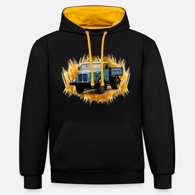 IFA S4000 - Sweat à capuche contrasté - noir/or