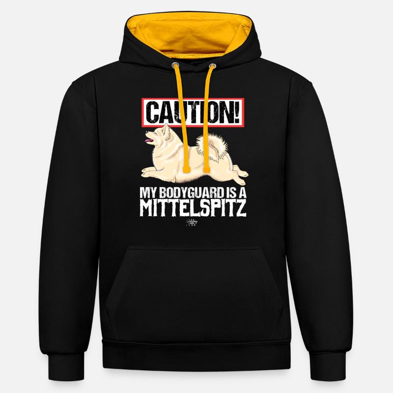 mittelguard4 - Sweat à capuche contrasté - noir/or