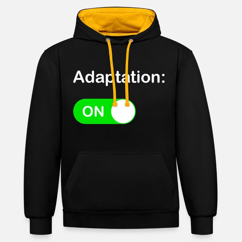 Adaptation ON - Sweat à capuche contrasté - noir/or