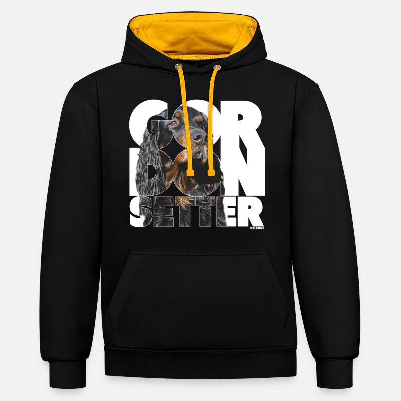 NASSU Gordon 3 - Sweat à capuche contrasté - noir/or