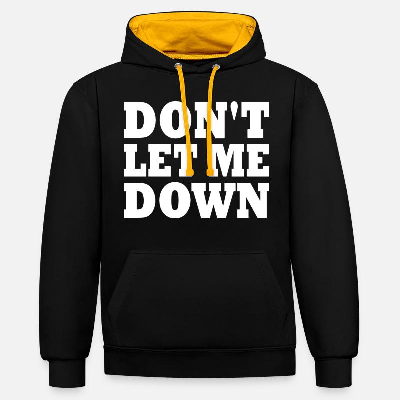 Don't let me down - Sweat à capuche contrasté - noir/or