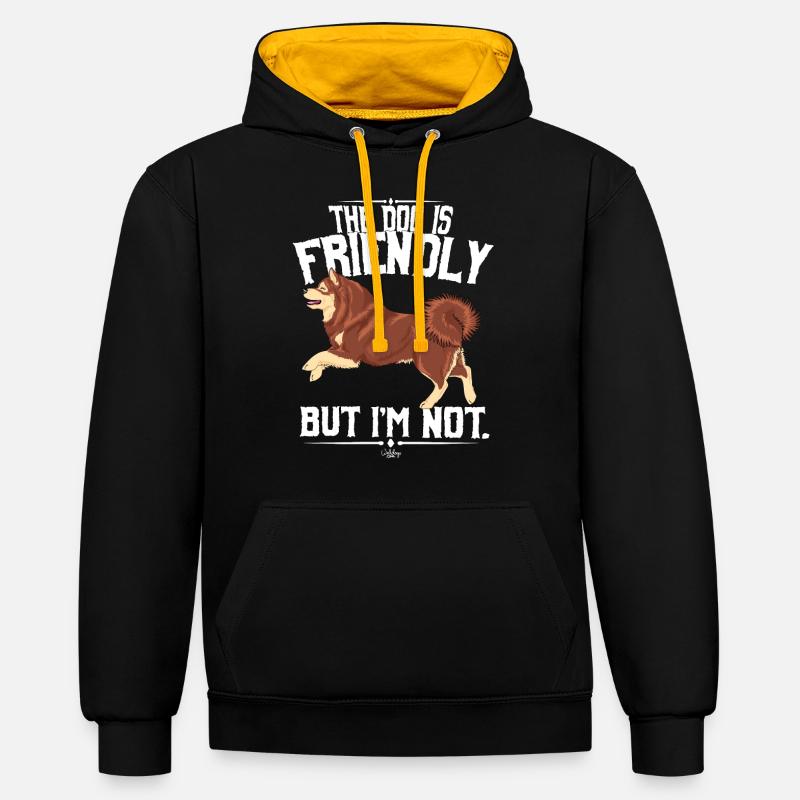 slkfriendly4 - Sweat à capuche contrasté - noir/or
