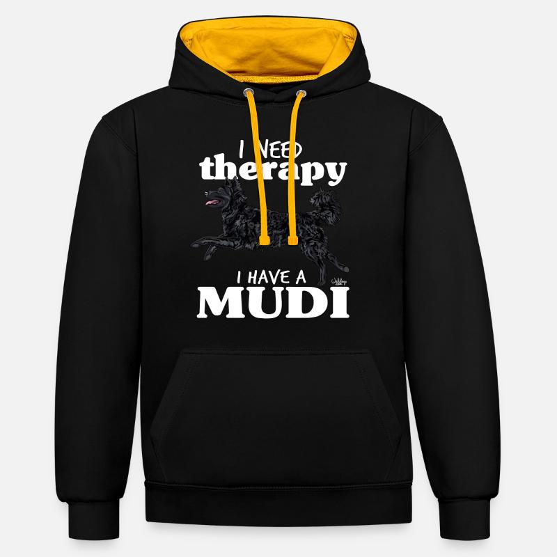 muditherapy - Sweat à capuche contrasté - noir/or