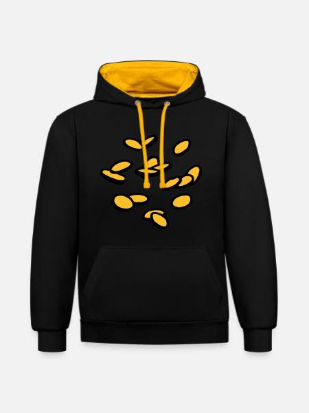 Coins Gold Gold Rain Taler - Contrast hoodie - black/gold