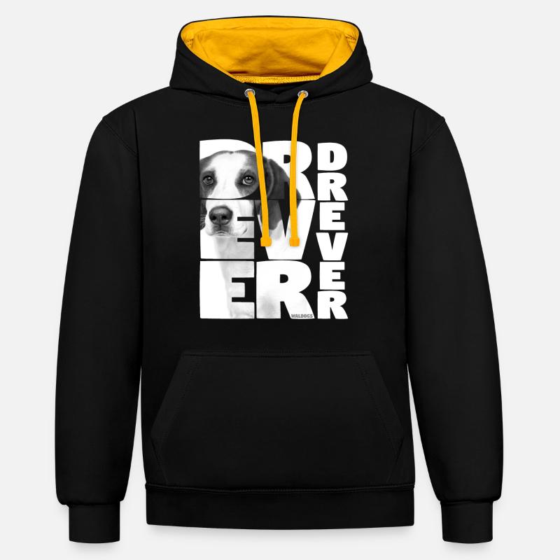 NASSU Drever 02 - Sweat à capuche contrasté - noir/or