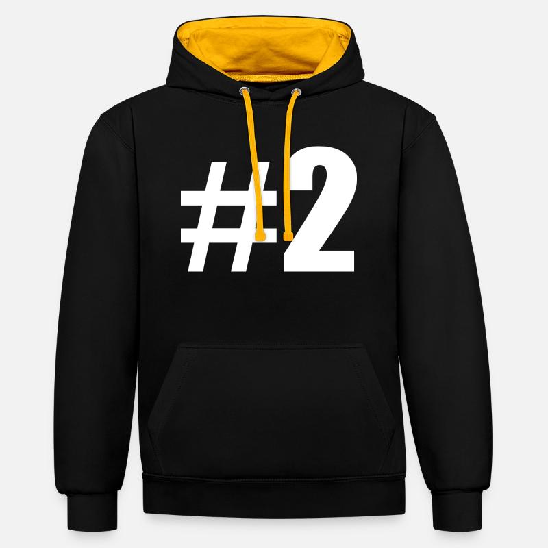 #2 - Sweat à capuche contrasté - noir/or