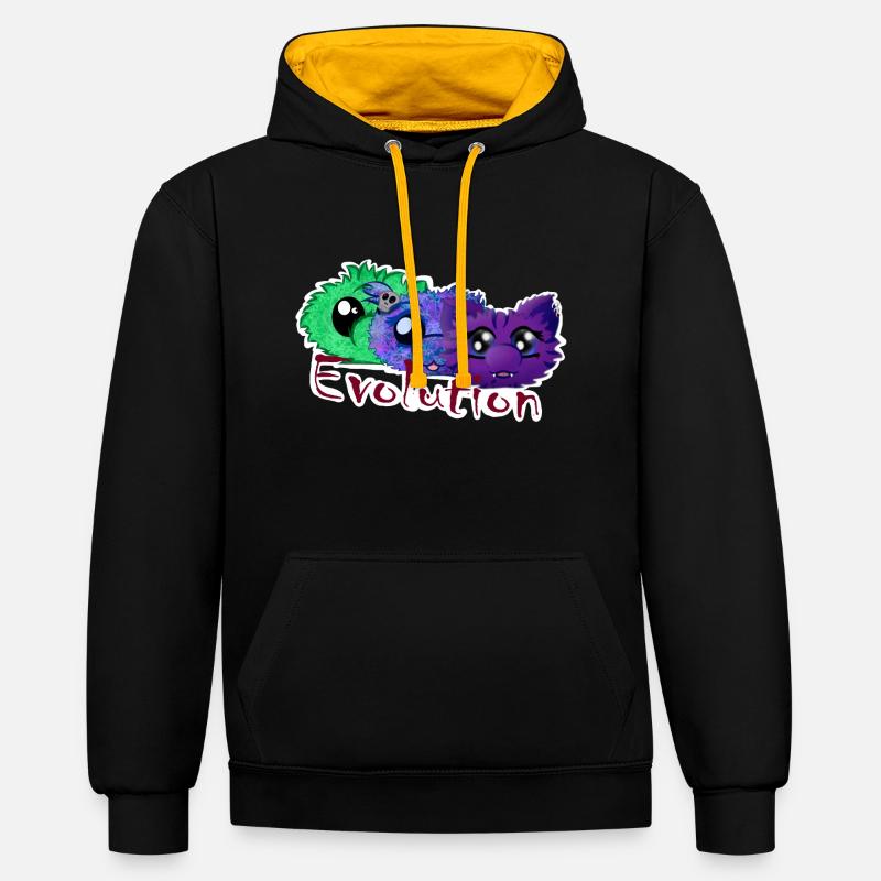 Évolution de nan0 - Sweat à capuche contrasté - noir/or