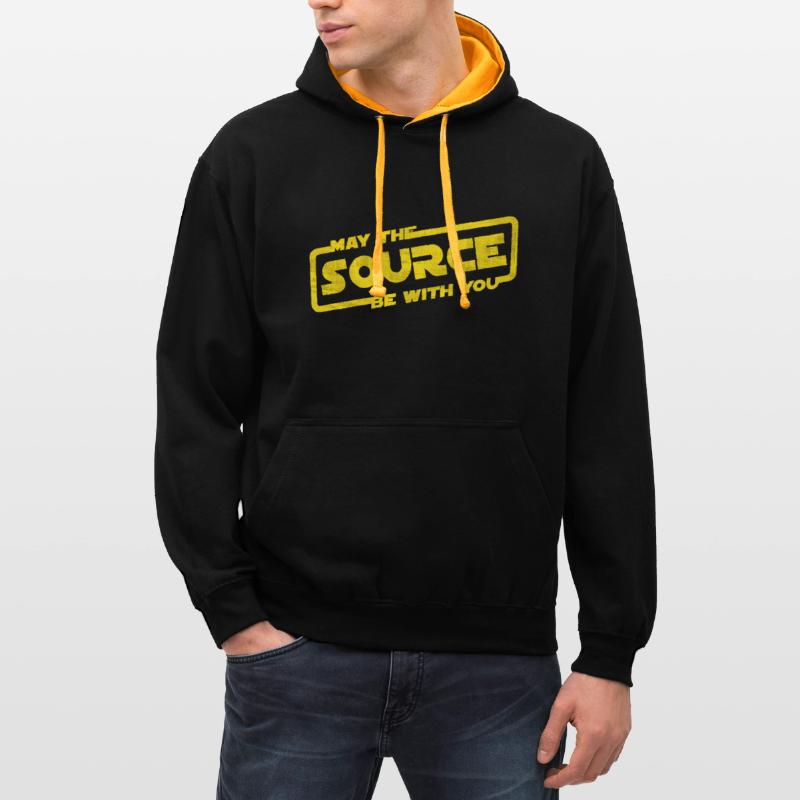 May The Source Be With You | Programmierer Coder Kontrast-Hoodie