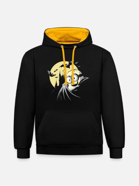 Minions Dave Halloween - Kontrast-Hoodie - Schwarz/Gold