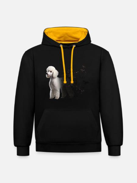 Poodle - Contrast hoodie - black/gold