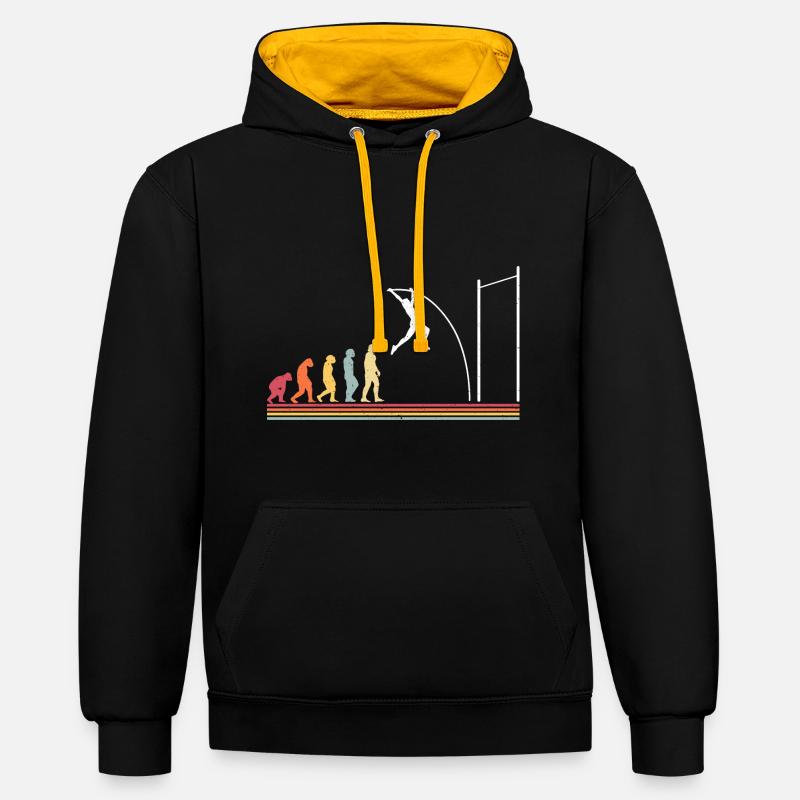 Cadeau de perchiste - Sweat à capuche contrasté - noir/or