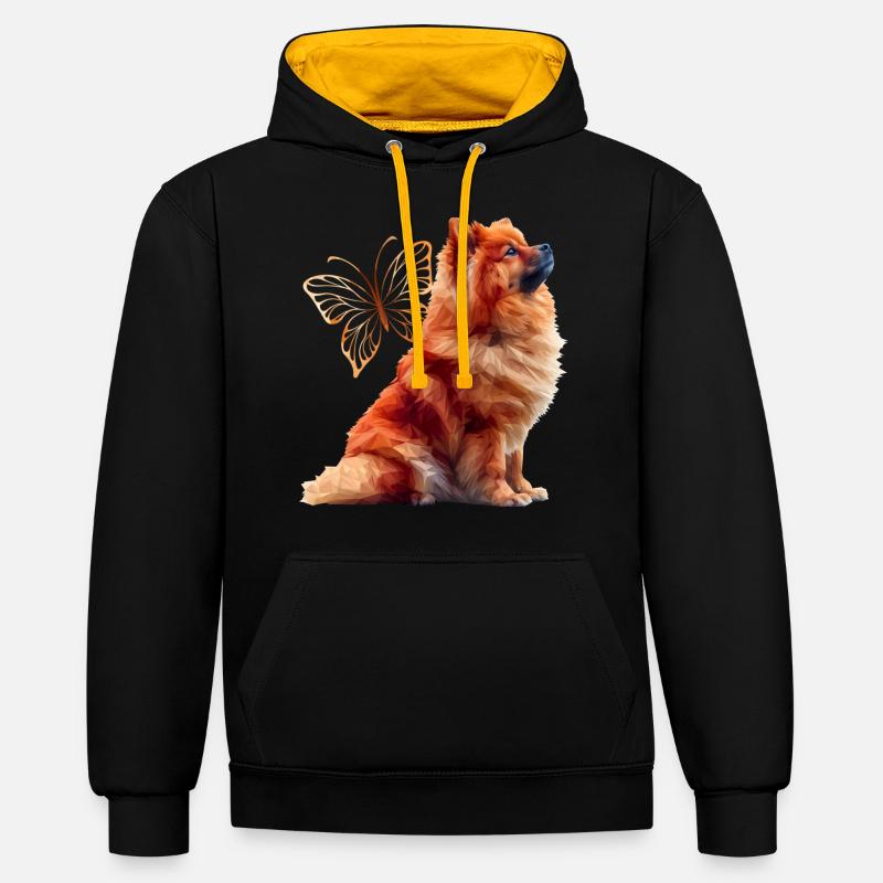 ChowChow (en anglais seulement) - Sweat à capuche contrasté - noir/or