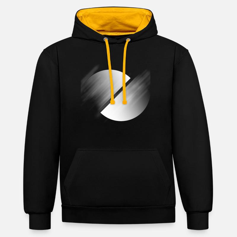 par la nuit - Sweat à capuche contrasté - noir/or